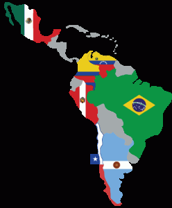 latin america flag/map
