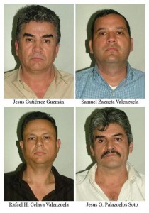 Jesús Gutiérrez Guzmán, Rafael Humberto Celaya Valenzuela, Samuel Zazueta Valenzuela,Jesús Gonzalo Palazuelos Soto,
