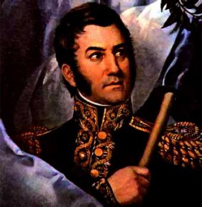 José de San Martin, libertador de Argentina.