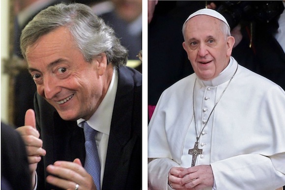 La presidenta argentina compara al papa Francisco con Néstor Kirchner.