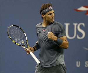 Foto: El tenista espa&ntilde;ol Rafael Nadal reacciona durante el partido de la cuarta jornada del Abierto de Tenis de Estados Unidos, disputado ante el brasile&ntilde;o Rogerio Dutra Silva, en Flushing Meadows, Nueva York (EE.UU.), el 29 de agosto de 2013.