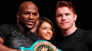 Mayweather Jr. y 'Canelo' Álvarez prometen ganar en pelea de marcas.
