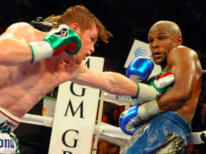 Mayweather Jr. fue el "rey" de la noche.
