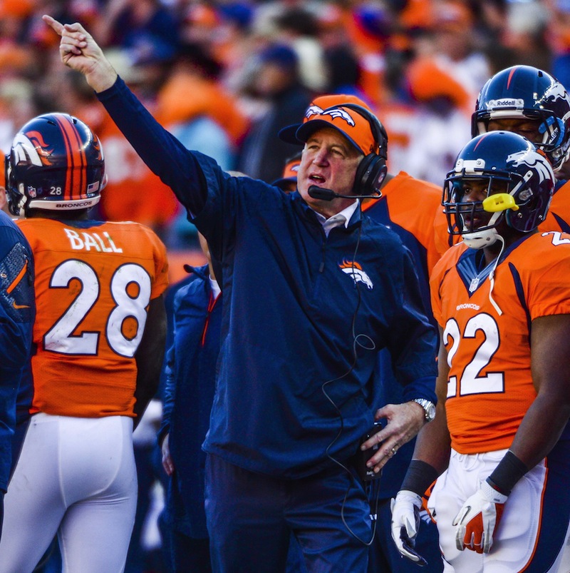 El entrenador jefe de los Broncos de Denver, John Fox.