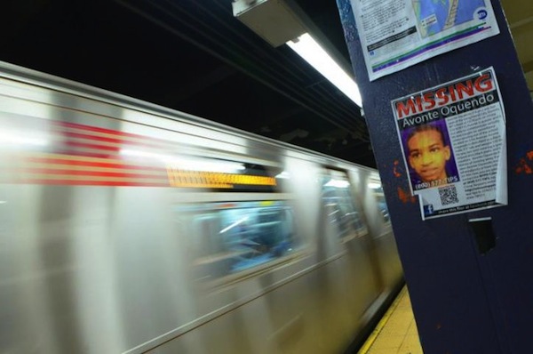 Avonte Oquendo en una imagen durante su búsqueda en el metro de Nueva York.