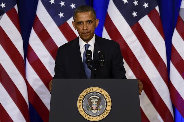 El presidente Barack Obama durante una intervención en el Departamento de Justicia, en Washington. Foto Archivo.