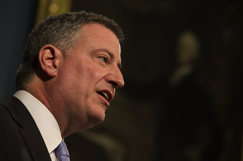 El alcalde de Nueva York, Bill de Blasio.