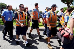 Evacuación de seguridad. Archivo.