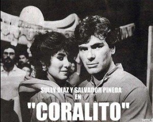 Salvador junto a Slly D&iacute;az en la telenovela Coralito. 