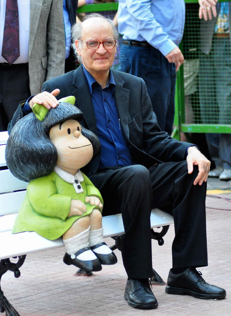 Fotografía de archivo, Buenos Aires (Argentina) 30/08/09, del humorista gráfico argentino Joaquín Salvador Lavado "Quino", creador de "Mafalda", galardonado hoy con el Premio Príncipe de Asturias de Comunicación y Humanidades 2014.