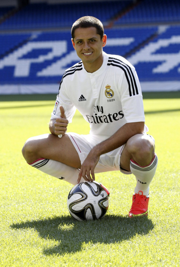 Javier Hern&aacute;ndez "Chicharito" con el Real Madrid.