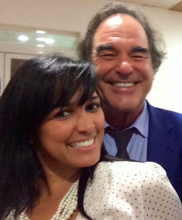 Celinés Toribio junto a Oliver Stone