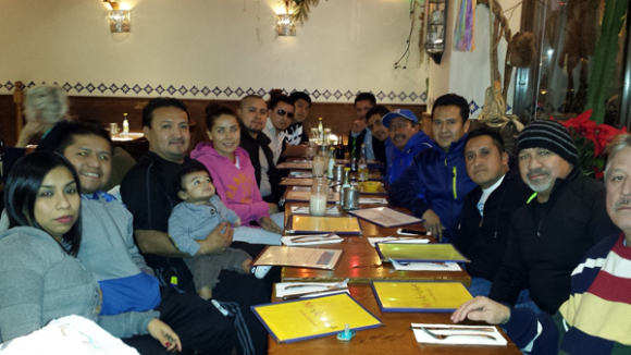 Vista panorámica del convivio navideño con los referis de la Association Referee US Soccer, Bronx, NY y los máximos dirigentes de la Liga Chapina Youth Soccer Club.