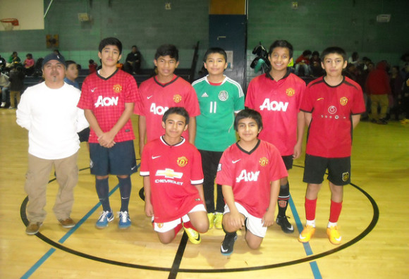 Los jovencitos del Manchester United categor&iacute;a U-12, que est&aacute;n participando en la Liga Chapina Youth Soccer Club. (Foto Buki Chapin)  