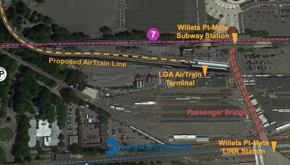 El nuevo tren elevado conectará el aeropuerto con la estación de Mets-Willets Point Station, en Queens, donde los usuarios podrán tomar tanto el sistema de metro de Nueva York como los trenes que conectan la ciudad con Long Island.
