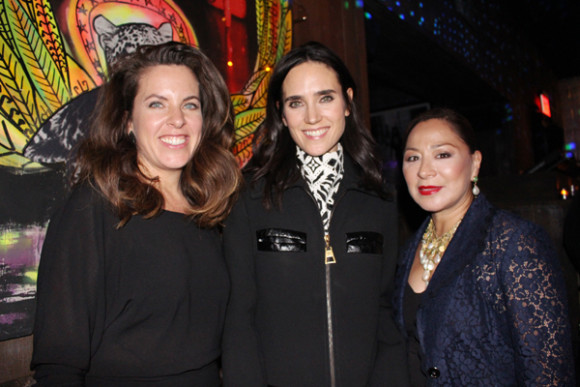La peruana Claudia llosa, la actriz Jennifer Connelly, protagonista de Aloft, y Ana Mar&iacute;a Estrada.