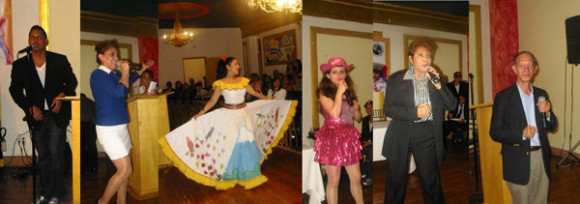 Los artistas que deleitaron a los presentes en la conferencia de prensa de Ecuafest 2015: C&eacute;sar &Aacute;lvarez, Johana, Naty, Clemensia y Luis Touma, entre otros.  (Foto Buki Chapin)