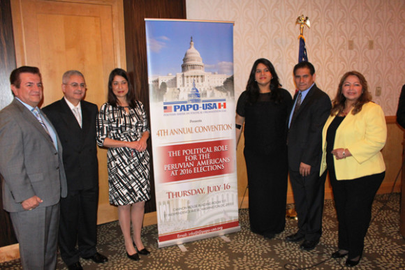 La Cuarta Convenci&oacute;n Anual de Peruvian American Political Organizaci&oacute;n (PAPO-USA) realizada en Washington D.C., inst&oacute; a los votantes hispanos y peruanos salir a votar en las pr&oacute;ximas elecciones presidenciales de 2016.
