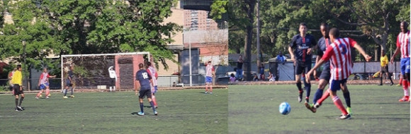 Acciones como estas se vieron en el segundo cl&aacute;sico chapin, entre Municipal USA y el F.C. Comunicaciones en la Liga de F&uacute;tbol Guatemala en Brooklyn.  (Fotos: Marvin "K.K." Estrada)  