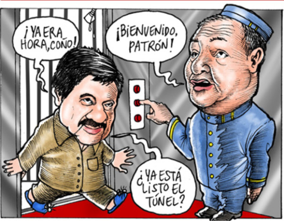 La periodista y caricaturista mexicana Alma Soto Z&aacute;rraga, cuya pasi&oacute;n es la caricatura pol&iacute;tica, realiz&oacute; esta luego de la famosa fuga del Chapo Guzm&aacute;n.