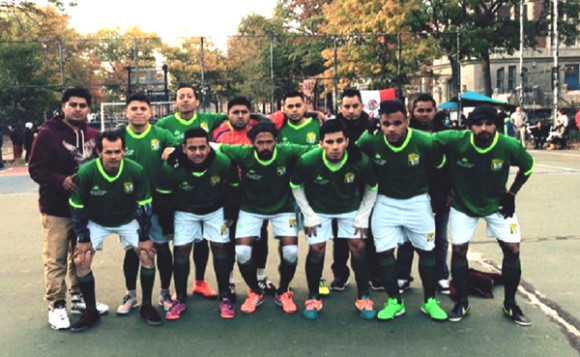 Los integrantes del Le&oacute;n que venci&oacute; en la gran final al Pinalito para terminar conquistando el campeonato en la Liga GuaMex en Brooklyn. 