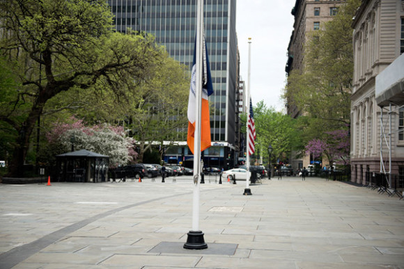 FLAGS HALF STAFF