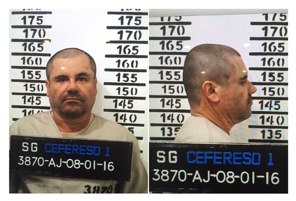 Primera imagen del narcotraficante Joaquín "El Chapo" Guzmán filtrada a medios locales tras su recaptura en la ciudad de Los Mochis, Sinaloa, México.