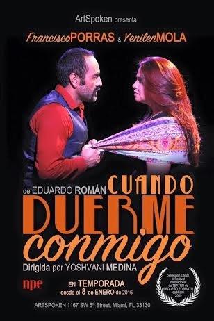 Afiche publicitario de "Cuando duermo contigo".
