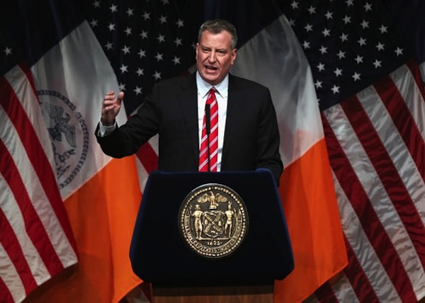 El alcalde de Nueva York, Bill de Blasio.
