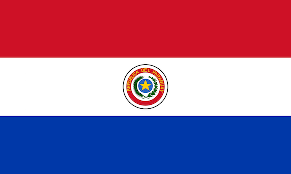 La bandera de Paraguay fue oficialmente adoptada como el emblema nacional en el Congreso General Extraordinario del Parlamento nacional, el 25 de noviembre de 1842 y desde entonces no ha tenido cambios e incluye al emblema o escudo que tambi&eacute;n fue adoptado en esa fecha.