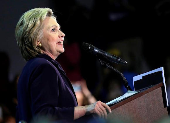 La aspirante a la candidatura presidencial por el partido Demócrata y exsecretario de Estado de EEUU, Hillary Clinton.