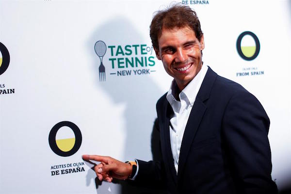  El tenista Espa&ntilde;ol Rafael Nadal asiste hoy, jueves 25 de agosto de 2016, al evento "Taste Of Tennis" en Nueva York