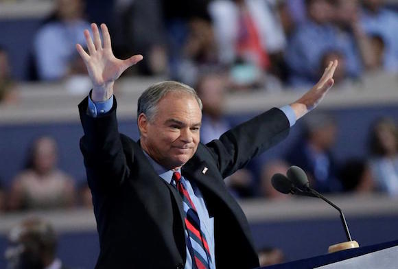 El nominado a f&oacute;rmula vicepresidencial dem&oacute;crata, Tim Kaine.