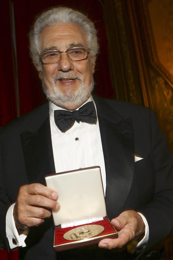 El tenor y director Pl&aacute;cido Domingo, tras recibir la Medalla Sorolla por su contribuci&oacute;n al arte y a la cultura hispana, en un homenaje de la Hispanic Society de Am&eacute;rica. 