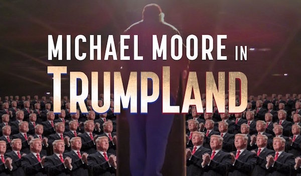 La cinta, que lleva por t&iacute;tulo "Michael Moore in TrumpLand" y que se basa en una obra de teatro escrita por el propio Moore, tendr&aacute; su estreno en el IFC Center de Nueva York. Foto Twitter.