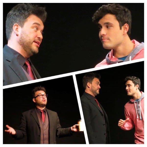 Rafael Alejandro y Ricardo Laboy en tres escenas de "Mi pecado favorito".