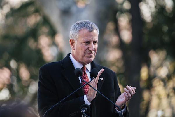 El alcalde de Nueva York, Bill de Blasio.