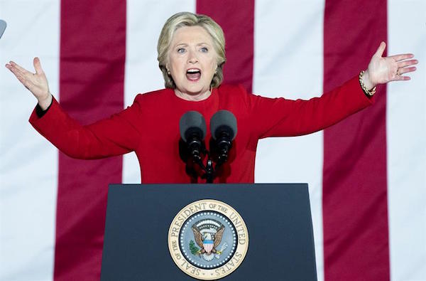  La candidata dem&oacute;crata por la presidencia de Estados Unidos, Hillary Clinton.