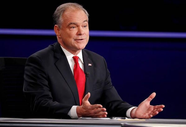 El aspirante dem&oacute;crata a la Vicepresidencia, el senador Tim Kaine.
