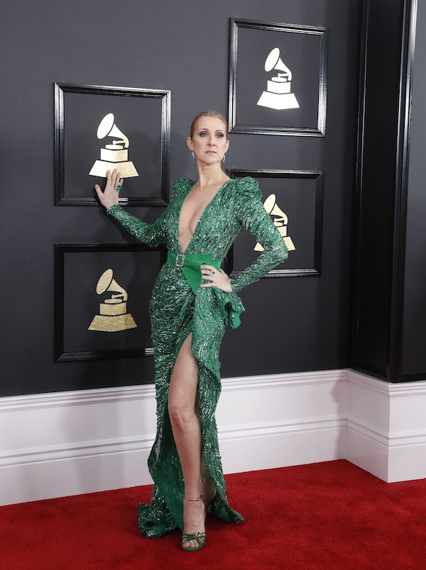eline Dion a su llegada a los 59 premios Grammy, en el Staples Center de Los &iexcl;ngeles. 