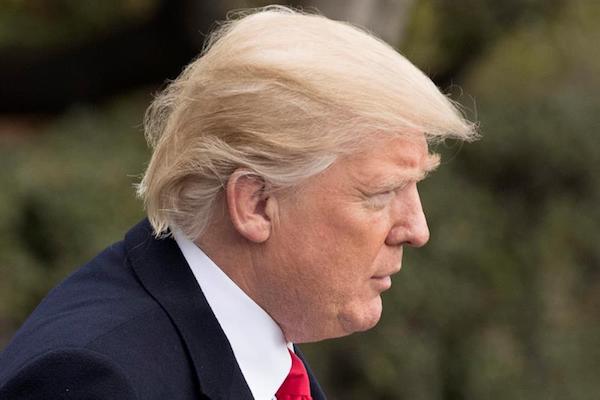 El presidente de EE.UU., Donald J. Trump, a su salida de la Casa Blanca.