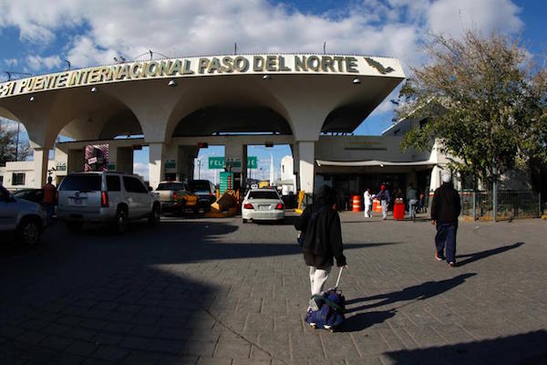Vista general la línea fronteriza México-Estados Unidos, en Paso del Norte de Ciudad Juárez, Chihuahua (México).