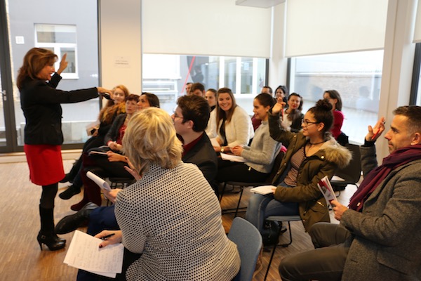 La doctora Uribe fue invitada a dar una charla con el fin de inspirar estudiantes y líderes empresariales en Luxemburgo organizado por Annica Torneryd de Act2 Exceed.