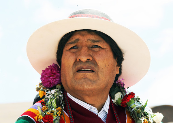 El presidente Evo Morales el d&Igrave;a de la inauguraci&Ucirc;n del museo en su pueblo natal de Orinoca, el 2 de febrero de 2017. 