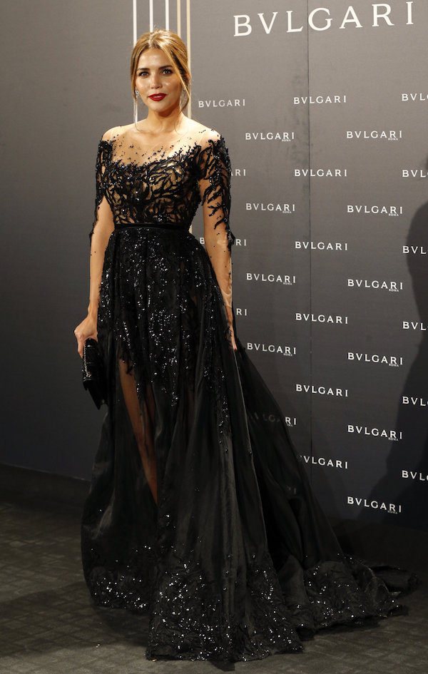Imagen de Rosanna Zanetti, la mujer que ha enamorado a David Bisbal, en una fiesta que la firma de joyas Bulgari.   