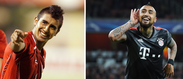 El chileno Arturo Vidal es uno de los futbolistas que m&middot;s cambios ha experimentado.