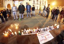 México, periodismo de alto riesgo Periodistas del estado de Veracruz realizan una velada de protesta el martes 11 de febrero de 2014, en homenaje póstumo al periodista Gregorio Jiménez de la Cruz.