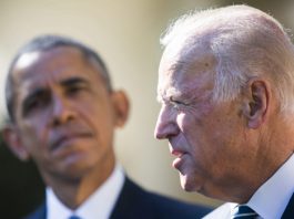 Santos y Biden celebran en Cartagena "el primer día de paz con las FARC" El vicepresidente Joseph Biden (d), anuncia junto al presidente, Barack Obama (i), que no aspira a la candidatura presidencial demócrata para las elecciones de 2016.