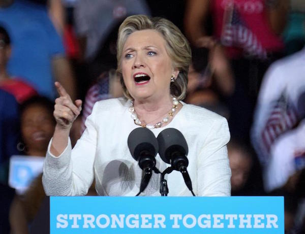 La ex candidata  dem&oacute;crata Hillary Clinton.