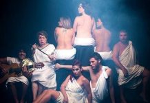 “Huelga de sexo de las mujeres”, Aristófanes en plano tropical Yesler de la Cruz y Aurora Castellanos.